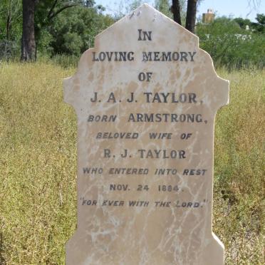 TAYLOR J.A.J. nee ARMSTRONG  -1884