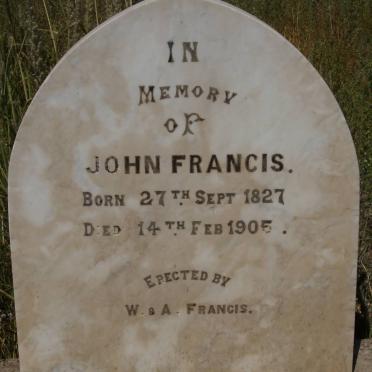 FRANCIS John 1827-1905