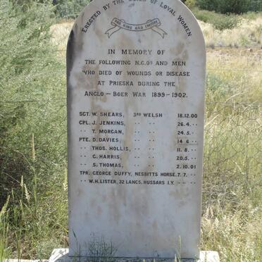 British Soldiers died in ABW 1899-1902