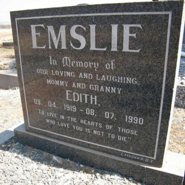 EMSLIE Edith 1919-1990