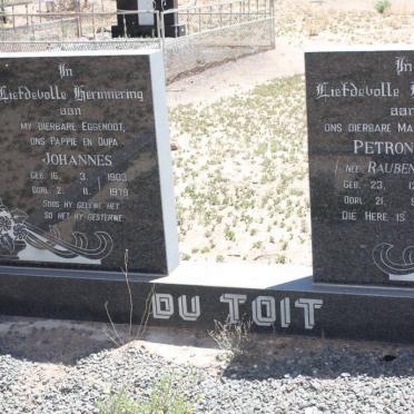TOIT Johannes, du 1903-1979 &amp; Petronella RAUBENHEIMER 1905-1992