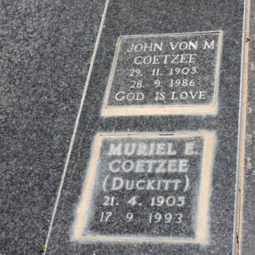 MERWE Johannes Stephanus Enslin, van der 1927-1993 :: COETZEE John von M. 1903-1986 &amp; Muriel E. DUCKITT 1905-1993