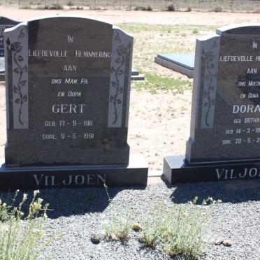 VILJOEN Gert 1911-1991 &amp; Dora BOTHA 1920-2001