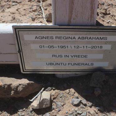 ABRAHAMS Agnes Regina 1951-2018
