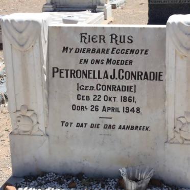 CONRADIE Petronella J. nee CONRADIE 1861-1948