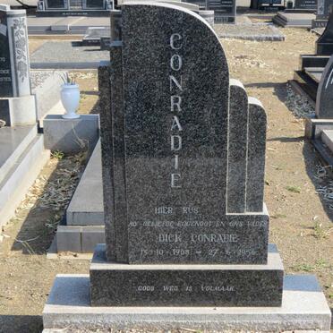 CONRADIE Dick 1908-1956 &amp; Elizabeth Catharina 1909-1982