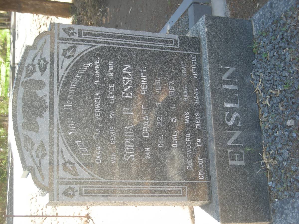 ENSLIN Sophia P. 1881-1967