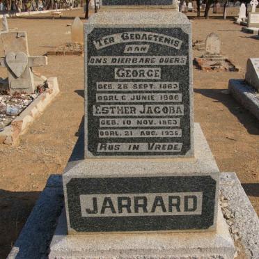 JARRARD George 1863-1906 &amp; Esther Jacoba 1863-1935