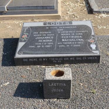 LOOTS Johannes Hendrik 1918-2007 &amp; Gertruida Magdalena THERON 1923-2002