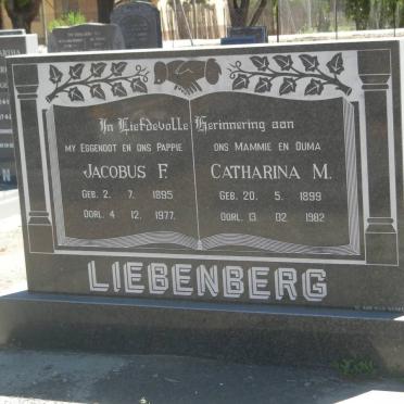 LIEBENBERG Jacobus F. 1895-1977 &amp; Catharina M. 1899-1982