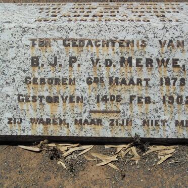 MERWE B.J.P., v.d. 1878-1902