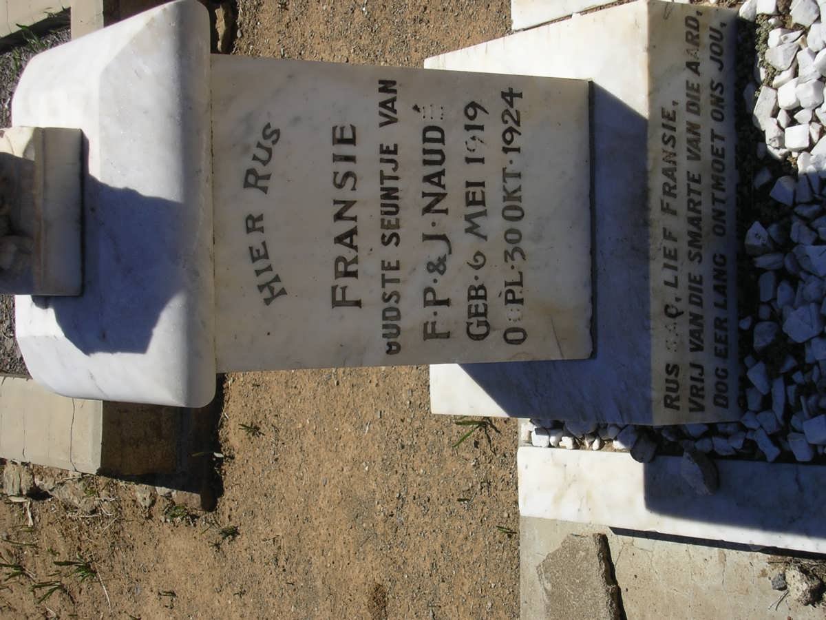 NAUDE Fransie 1919-1924