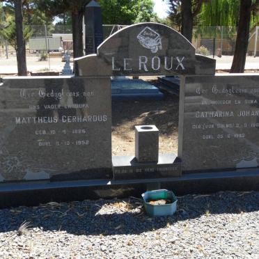 ROUX Mattheus Gerhardus, le 1886-1952 &amp; Catharina Johanna VON SOLMS 1904-1983