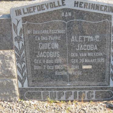 RUPPING Gideon Jacobus 1910-1955 & Aletta C. Jacoba VAN NIEKERK 1925-2006 :: STRYDOM Johannes Jochemus 1928-2006