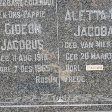 RUPPING Gideon Jacobus 1910-1955 &amp; Aletta C. Jacoba VAN NIEKERK 1925-2006 :: STRYDOM Johannes Jochemus 1928-2006