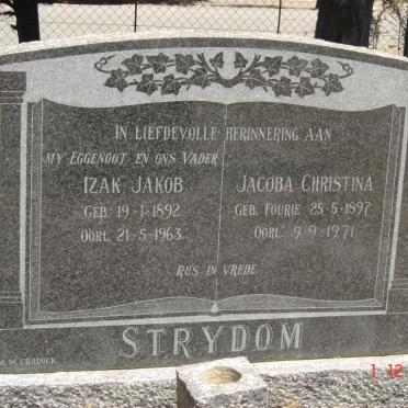 STRYDOM Izak Jakob 1892-1963 &amp; Jacoba Christina FOURIE 1897-1971