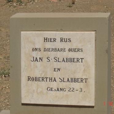 SLABBERT Jan S. &amp; Robertha