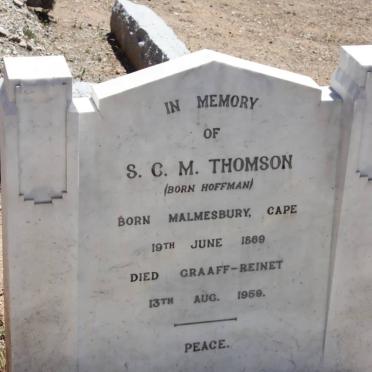 THOMSON S.C.M. nee HOFFMAN 1869-1959