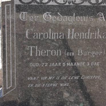 THERON Carolina Hendrika nee BURGER