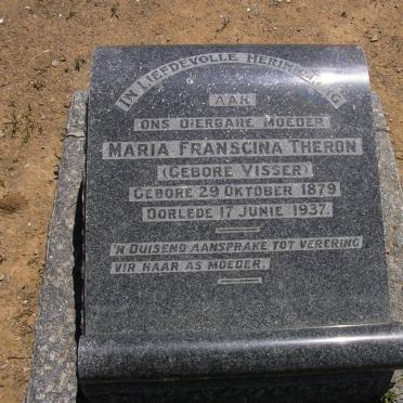 THERON Maria Franscina nee VISSER 1879-1937