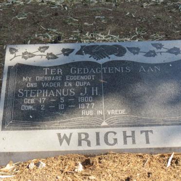 WRIGHT Stephanus J.H. 1900-1977