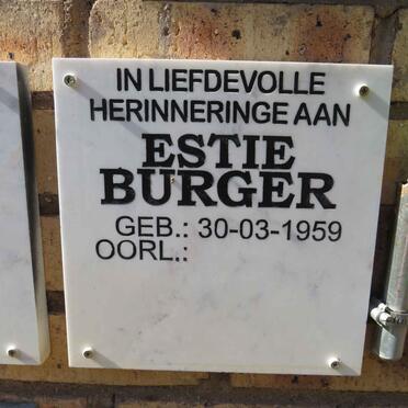 BURGER Estie 1959-