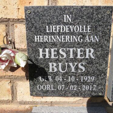 BUYS Hester 1929-2017
