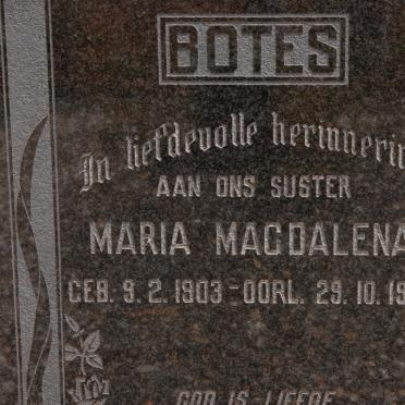 BOTES Maria Magdalena 1903-1969