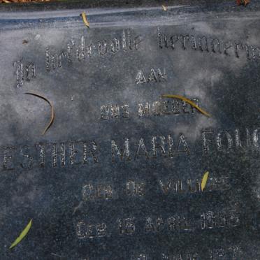 FOUCHE Esther Maria  nee DE VILLIERS 1885-1971