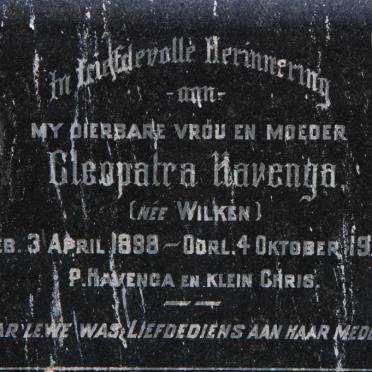 HAVENGA Cleopatra nee WILKEN 1898-1943