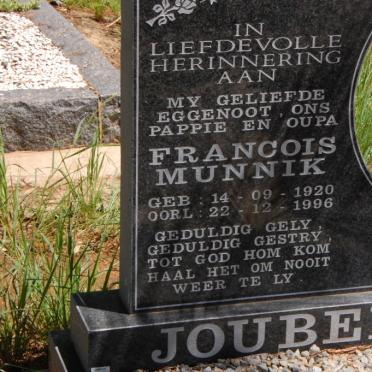 JOUBERT Francois Munnik 1920-1996