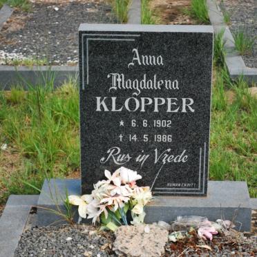 KLOPPER Anna Magdalena 1902-1986
