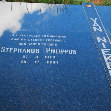 NIEKERK Stephanus Philippus, van 1923-2004