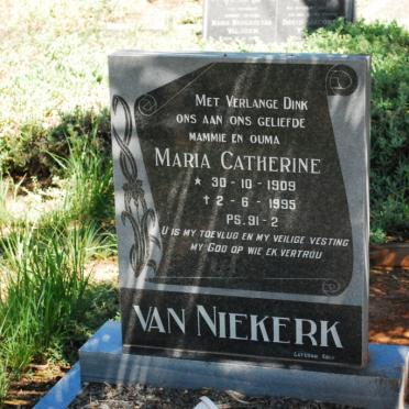 NIEKERK Maria Catherine, van 1909-1995