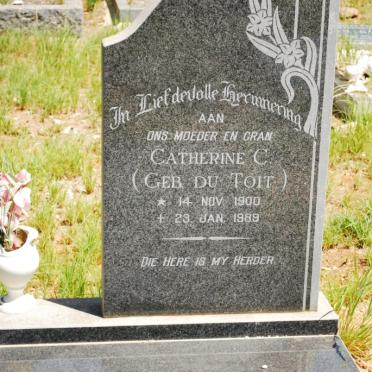 NIEKERK Catherine C., van nee DU TOIT 1900-1989