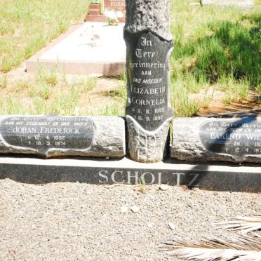 SCHOLTZ  Johan Frederick 1882-1974 &amp; Elizabeth Cornelia 1899-1990 :: SCHOLTZ Barend Wilhelm 1934-1974
