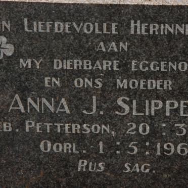 SLIPPERS Anna J. nee PETTERSON 1885-1961
