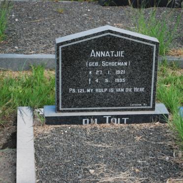 TOIT Annatjie, du nee SCHOEMAN 1921-1995