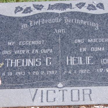 VICTOR Theunis G. 1913-1987 &amp; Heilie 1922-2004