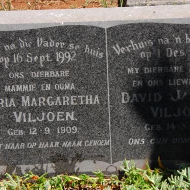 VILJOEN David Jacobus 1908-1969 &amp; Maria Margaretha 1909-1992