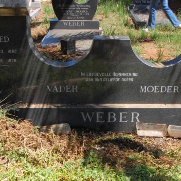 WEBER Fred 1902-1978 &amp; Sophia 1904-1996