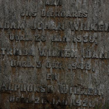 WILKEN Adam Johan -1930 :: WILKEN Gertruida nee DAMES -1943 :: WILKEN Alphonso -1921