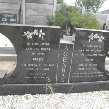 AGENBAG Ampie 1928-1982 &amp; Betsie BOTHA 1928-1987