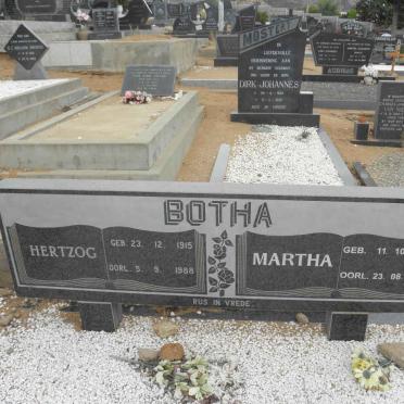 BOTHA Hertzog 1915-1988 &amp; Martha 1918-2001