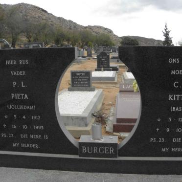 BURGER P.L. 1912-1995 &amp; C.A. 1914-1992