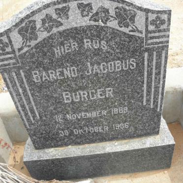 BURGER Barend Jacobus 1889-1936
