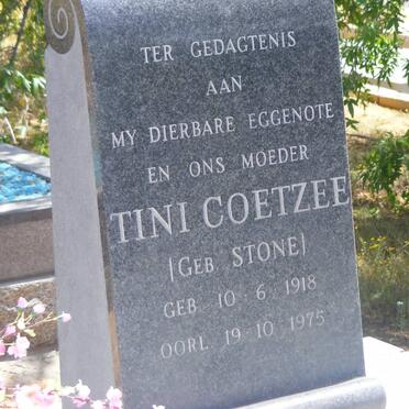 COETZEE Tini nee STONE 1918-1975