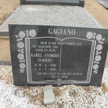 GAGIANO Karel Andries 1928-1994