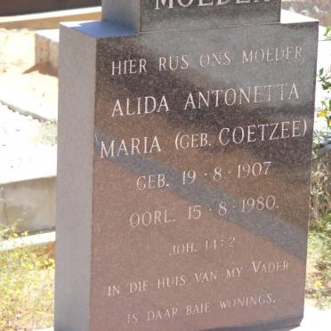 GAGIANO Alida Antonetta Maria nee COETZEE 1907-1980