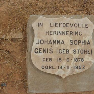 GENIS Johanna Sophia nee STONE 1878-1957